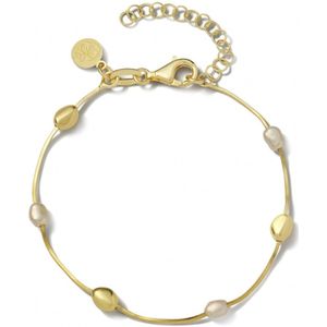Casa - PA.0131.00 - Pearly Pebbles - Armband - Zilver met Goud en Parels