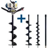 HYUNDAI grondboorset 50,8cc - luchtgekoelde 2-takt benzinemotor - Incl. 3 boren Ø 100/150/200 mm - “easy-start-technologie”