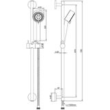 Wiesbaden Cadans Glijstangset 72 Cm. - Chroom