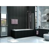 Wiesbaden - Badwand - Muurprofiel - 80x150 cm - 6mm Veiligheidsglas - NANO Coating