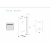 Wiesbaden - Badwand - Muurprofiel - 80x150 cm - 6mm Veiligheidsglas - NANO Coating