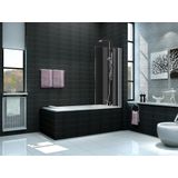 Wiesbaden - Badwand - Muurprofiel - 80x150 cm - 6mm Veiligheidsglas - NANO Coating