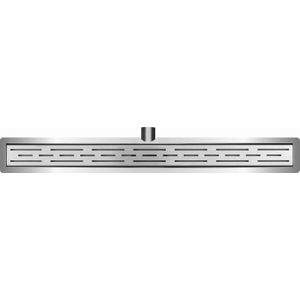 Wiesbaden RVS Douchegoot - 80 x 7cm - Incl. Flens, RVS sifon & filter