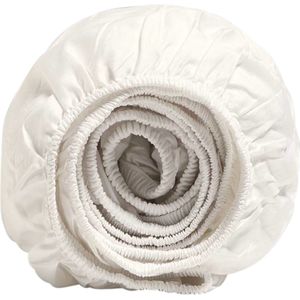 Yumeko - Hoeslaken - Warm Wit - 100% Biologisch Katoen Satijn - Eco & Fairtrade