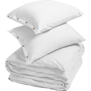 Yumeko overtrekset jersey wit 200x220 + 2/60x70 - Bio, eco & fairtrade