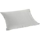 Yumeko kussensloop jersey wit grijs 50x60 - Bio, eco & fairtrade - 1 stuk