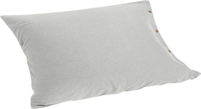 Yumeko kussensloop jersey wit grijs 50x60 - Bio, eco & fairtrade - 1 stuk