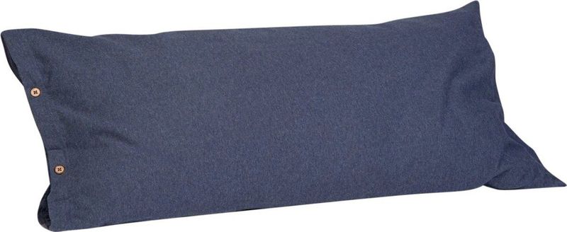 Yumeko kussensloop jersey indigo blauw 40x80 - Bio, eco & fairtrade - 1 stuk