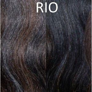 Balmain Hair Dress , 25 cm. 100 % ECHT HAAR , kleur RIO zeer donkerbruine tinten.
