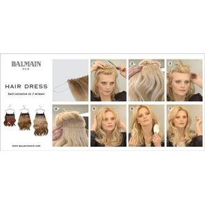 Balmain Hair Dress 25 cm. 100 % ECHT HAAR, kleur AMSTERDAM, een mooie mix van blonde tinten. VOORJAARSACTIE € 25,- korting !!
