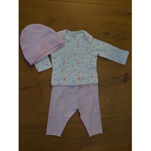 Newborn - Baby Mutsje - Rose - 3-delige Cadeauset - Kraamcadeau - Unisex