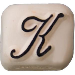 LaDot Tattoo Stempel Steen - S125K - Small - Letter K - Nep Tattoo - Black Tattoo - Kinderen en Volwassenen