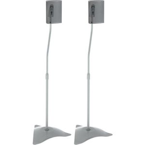 Speaker vloerstandaard Surround Verstelbaar wit, set 2 stuks | Speaker standaard | Luidspreker standaard
