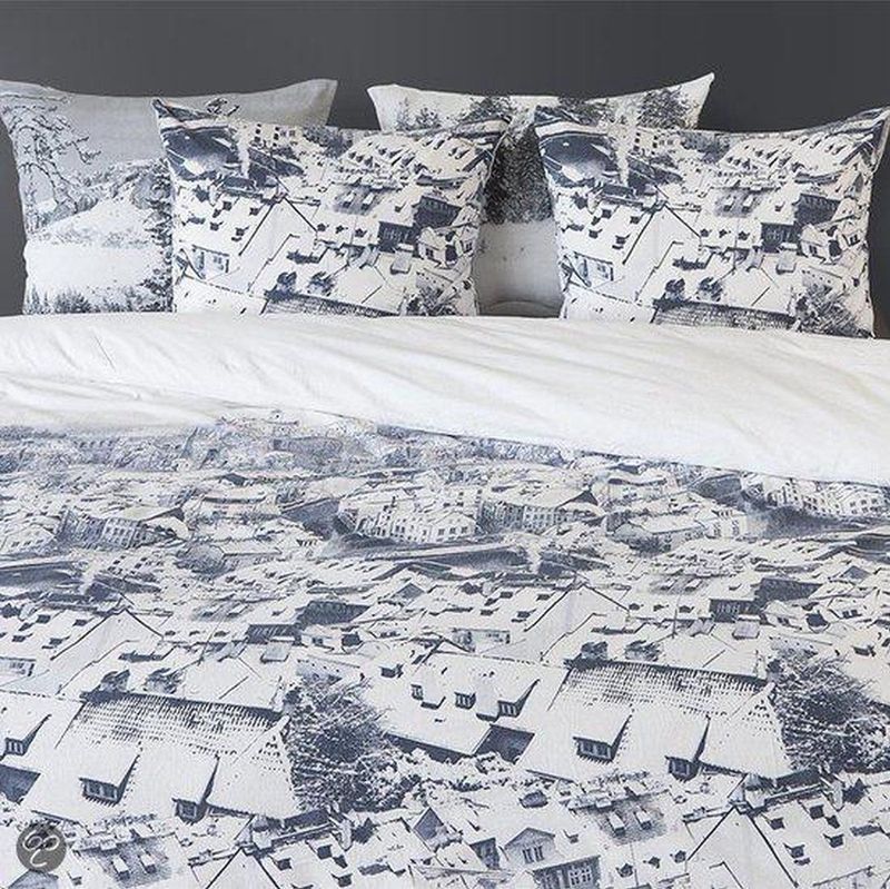 Heckett & Lane - Jackson - Dekbedovertrek - Wit - Tweepersoons - 200x200/220 cm