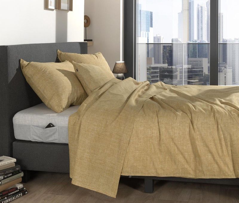 Dekbedovertrek - Grijs - Katoen - Eenpersoons