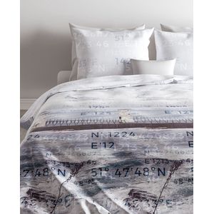 Zohome - Tanner - Dekbedovertrek - Blauw - 100% Katoen-Satijn