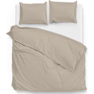 Zohome Dekbedovertrek Satinado - Effen Bedlinnen - 240x220 - Beige - Dekbedhoes van 100% Katoen-Satijn