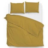 ZoHome Satinado Dekbedovertrek - Eenpersoons - 140x200/220 cm - Ochre Gold