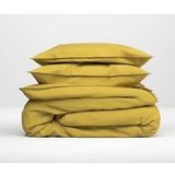 ZoHome Satinado Dekbedovertrek - Eenpersoons - 140x200/220 cm - Ochre Gold