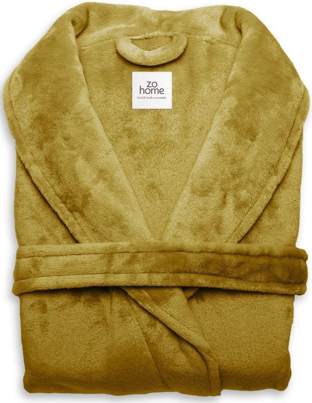 Zo! Home - Luxe Badjas - Pastel Kleuren - Polyester Fleece