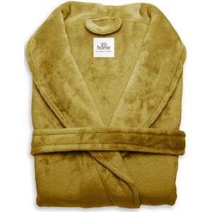 Zo Home Flanel Fleece Badjas Cara - honey gold - M