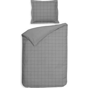 Dekbedovertrek Heckett Lane Diamante Glacier Grey Satijn-140 x 200 / 220 cm | 1-Persoons