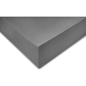 ZO! Home Satinado katoen/satijn hoeslaken antraciet - lits-jumeaux (180x210/220) - luxe uitstraling - perfect passend