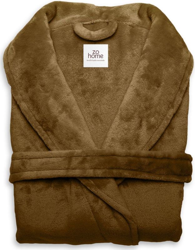 Zohome - Cara - Badjas - Bruin - Geschikt voor de Sauna