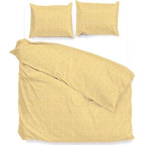 Zohome - Lino - Dekbedovertrek - Geel - 100% Katoen