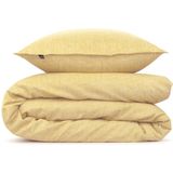 Zohome - Lino - Dekbedovertrek - Geel - 100% Katoen - 260x220