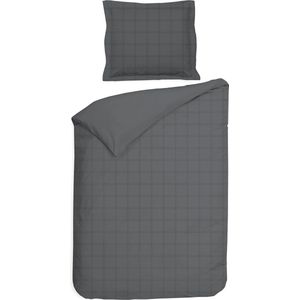 Hnl Living Dekbedovertrek Diamante - 140 x 200/220 cm - antraciet