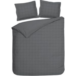 Hnl Living Dekbedovertrek Diamante - 200 x 200/210/220 cm - antraciet