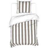 Heckett Lane - Quinn - Dekbedovertrek - Fossil Taupe - 100% Gauze-Katoen - 1-Persoons