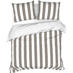 Heckett Lane - Quinn - Dekbedovertrek - Fossil Taupe - 100% Gauze-Katoen - 1-Persoons