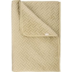 Yellow Bed Sprei Audrey Bedsprei 2 persoons Weving patroon Beige