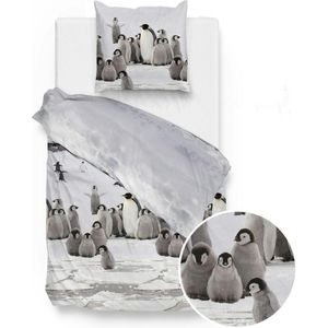 Zo!Home Tadzio Dekbedovertrek - Flanel - Eenpersoons - 140x200/220 cm - white