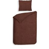 Heckettlane Franela Dekbedovertrek Flanel 220cm Bruin
