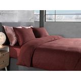 Heckettlane Franela Dekbedovertrek Flanel 220cm Bruin