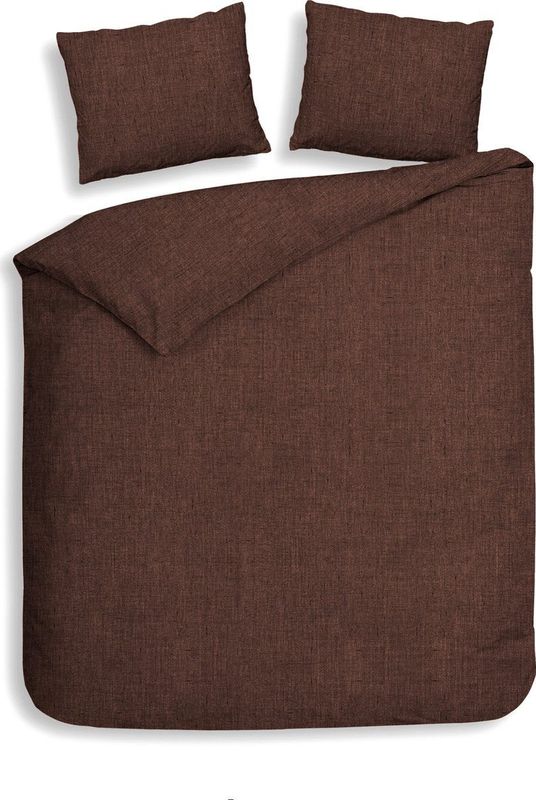 Heckettlane Franela Dekbedovertrek Flanel 220cm Bruin