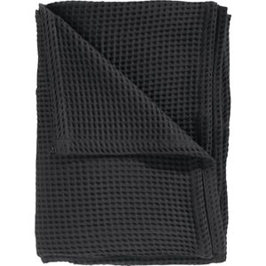 Heckettlane Wafel Sprei - Lits-jumeaux - Katoen - 240x260cm - Zwart