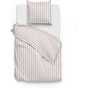 Zohome Dekbedovertrek Banda di Lino Bedlinnen met Strepen Beige Dekbedhoes van 100% Katoen