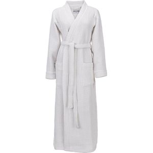 Heckettlane - Wafel Badjas - Wit - Ochtendjas van Katoen - Geschikt voor de Sauna