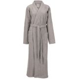 Heckettlane - Badjas Wafel - Grijs - Ochtendjas van Katoen - Geschikt voor de Sauna