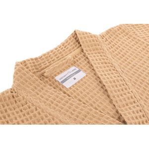 Heckettlane - Wafel - Badjas - Taupe - Kamerjas voor Dames en Heren