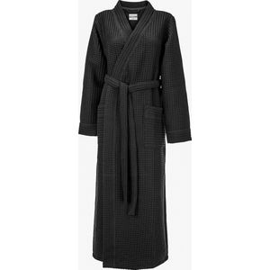 Luchtige kamerjas in luxueuze wafelstructuur - Midnight black - XL
