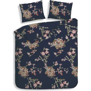 Dekbedovertrek Heckett Lane Daisy Flanel - Navy Blue