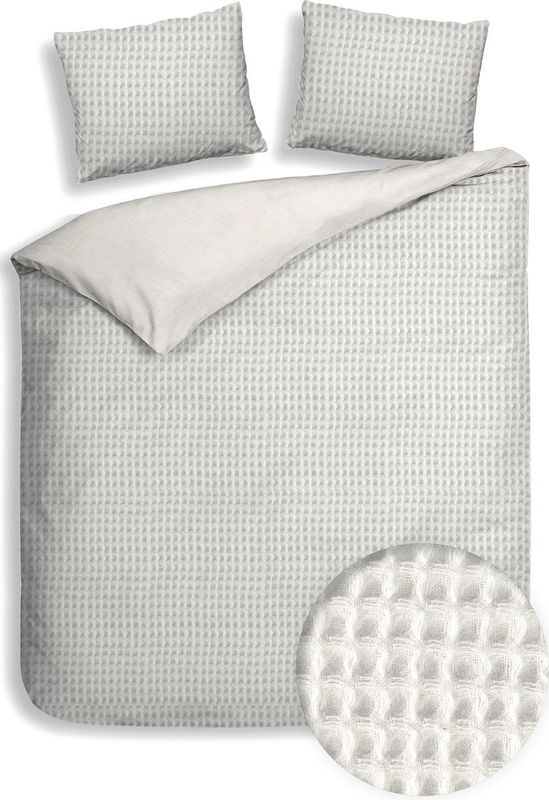 Heckettlane Vafala Dekbedovertrek - Tweepersoons - Percale - 200x200-220cm - Off-White