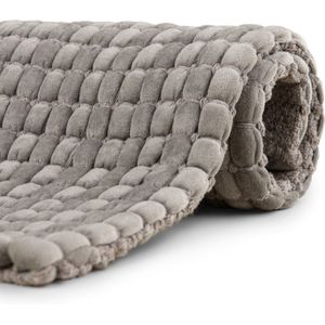 Heckettlane Badmat Vellutato - Badkamermat - Antislip tapijt - 60x60 - Grijs