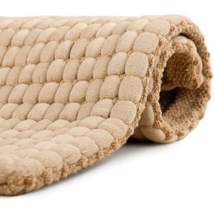 Heckettlane - Vellutato - Badkamermat - Beige - Antislip Tapijt - 60x60