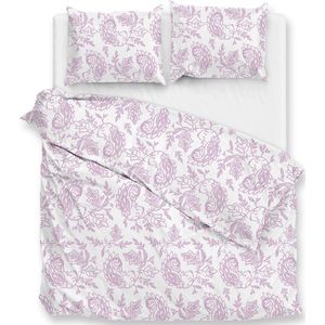 Zo! Home - Perkalkatoen Lilac Pink Print - HNZOHP001-72 - B 200 x L 200 cm/B 200 x L 220 cm - 2-persoons -